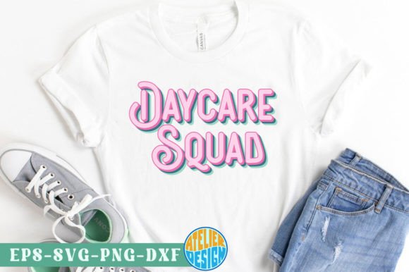 Daycare Squad Retro Svg Tshirt Design Review